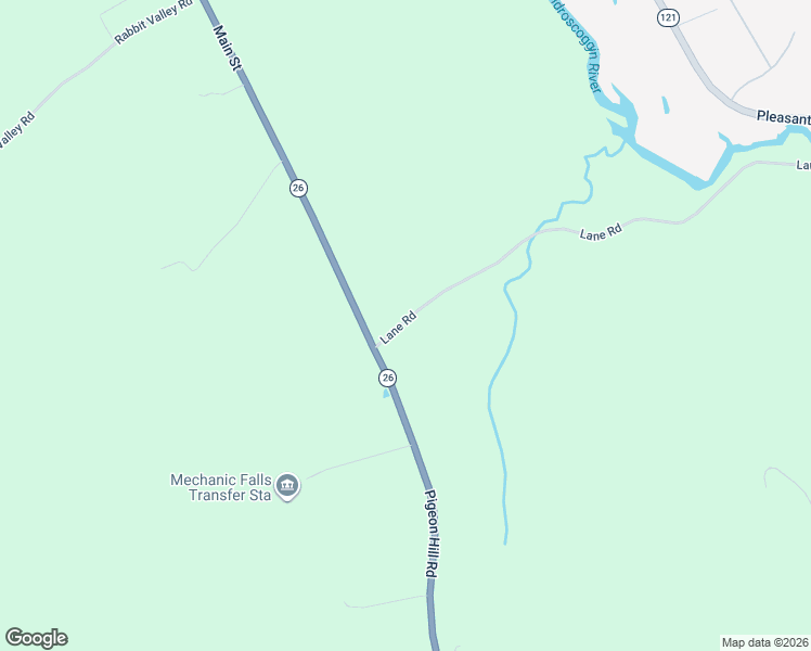 map of restaurants, bars, coffee shops, grocery stores, and more near 6 Lane Road in Mechanic Falls
