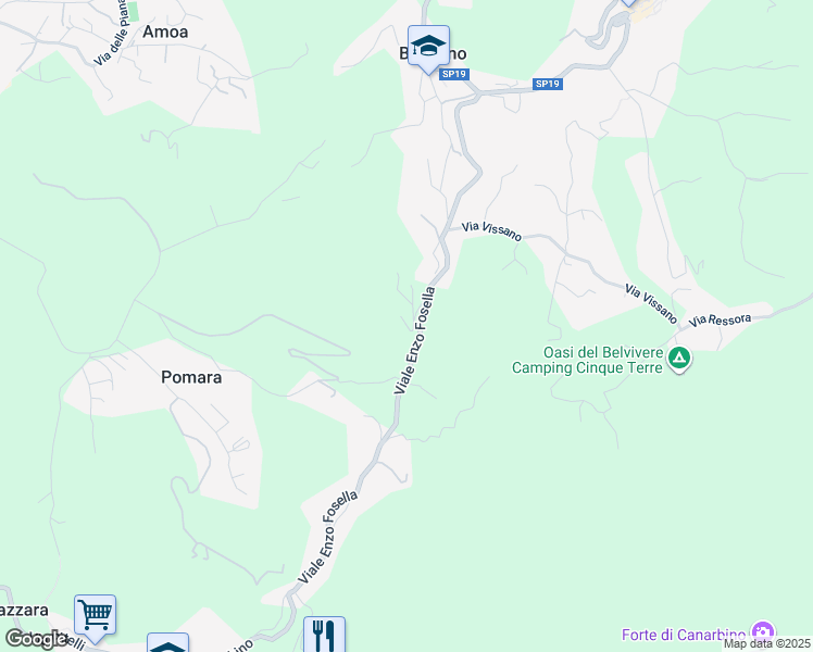 map of restaurants, bars, coffee shops, grocery stores, and more near 50 Via Pietralba in Arcola