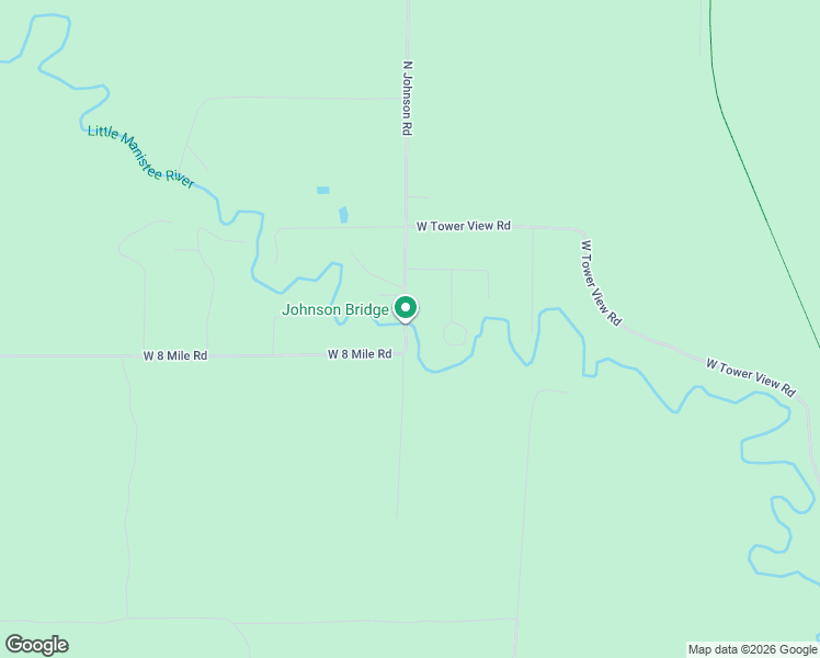 map of restaurants, bars, coffee shops, grocery stores, and more near 7924 North Johnson Road in Irons