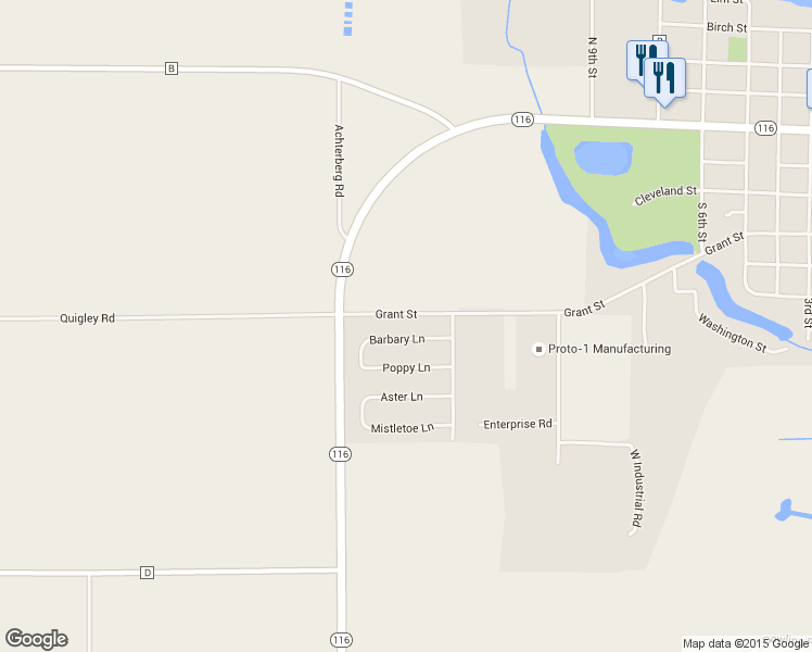 map of restaurants, bars, coffee shops, grocery stores, and more near 1123 Barbary Lane in Winneconne