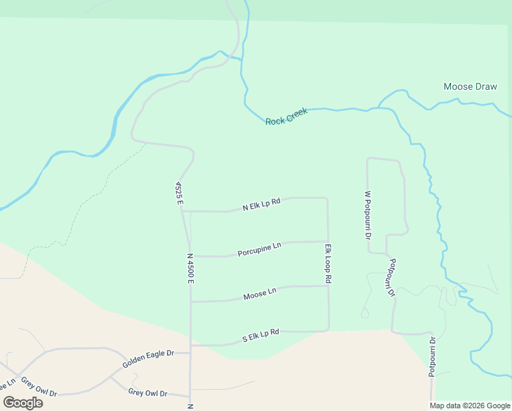 map of restaurants, bars, coffee shops, grocery stores, and more near North Elk Loop Road in Fremont County