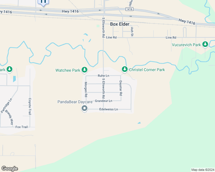 map of restaurants, bars, coffee shops, grocery stores, and more near 307 Freude Lane in Box Elder