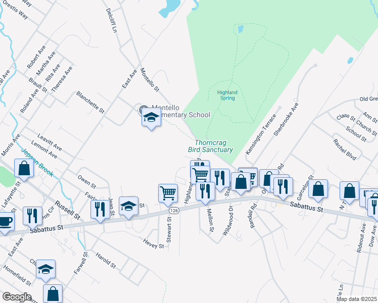 map of restaurants, bars, coffee shops, grocery stores, and more near 8 Irene Street in Lewiston