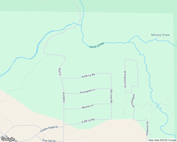 map of restaurants, bars, coffee shops, grocery stores, and more near North Elk Road in Ashton
