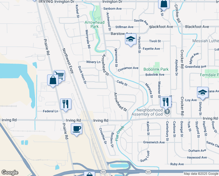 map of restaurants, bars, coffee shops, grocery stores, and more near 3009 Teal Place in Eugene