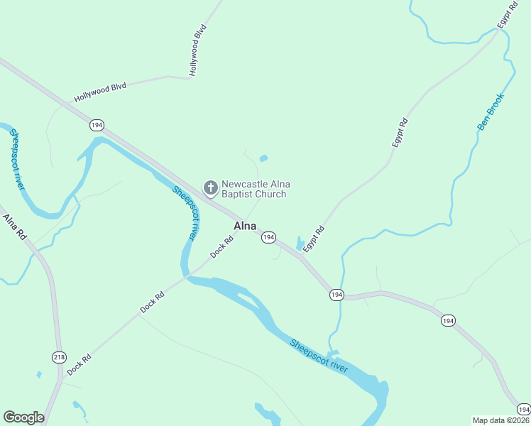 map of restaurants, bars, coffee shops, grocery stores, and more near 159 Dock Road in Alna