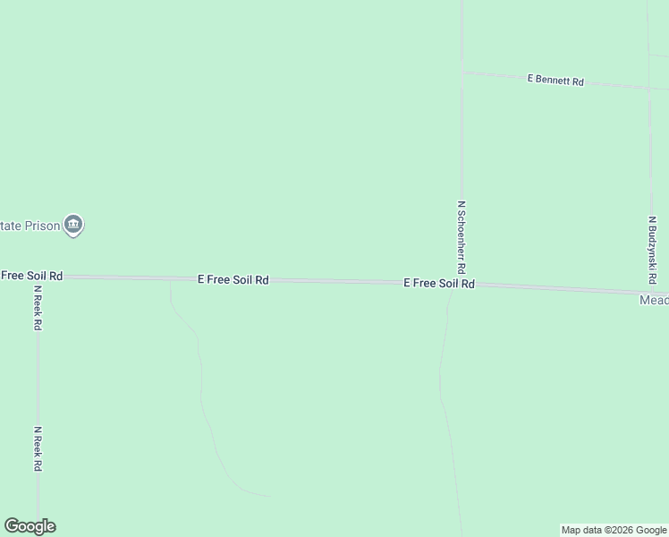 map of restaurants, bars, coffee shops, grocery stores, and more near 4556 East Free Soil Road in Free Soil