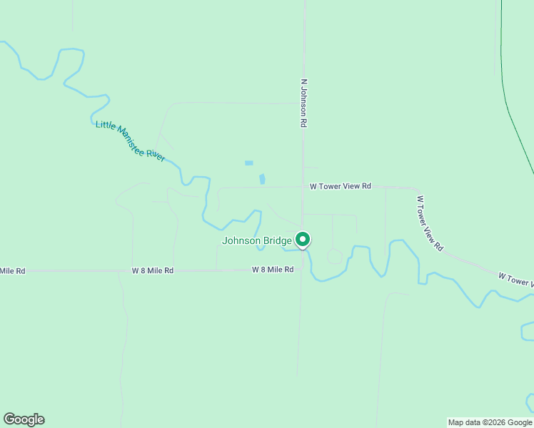 map of restaurants, bars, coffee shops, grocery stores, and more near 8192 North Johnson Road in Irons