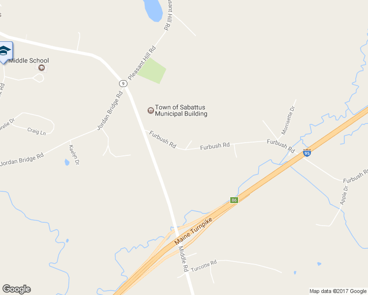 map of restaurants, bars, coffee shops, grocery stores, and more near 36 Furbush Road in Sabattus