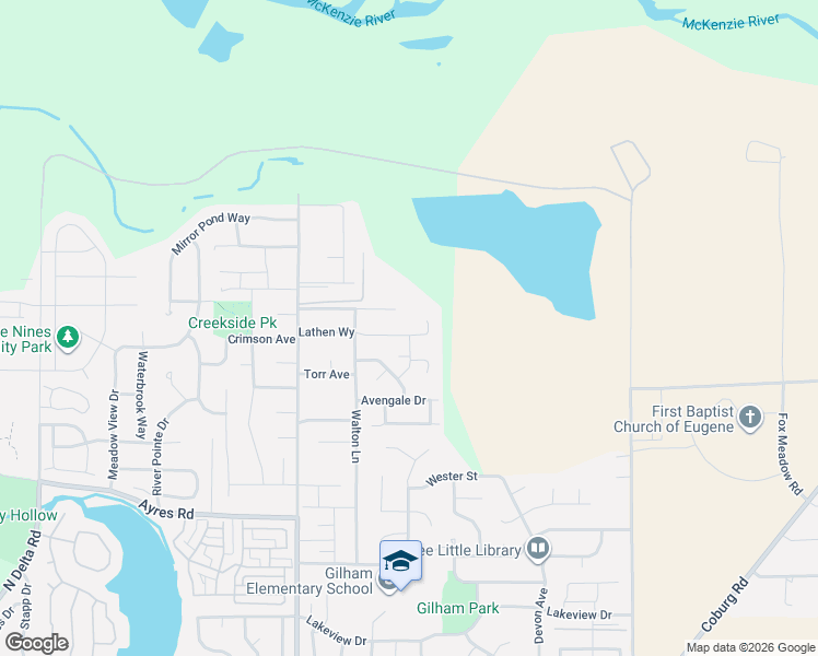 map of restaurants, bars, coffee shops, grocery stores, and more near 2251 Lathen Way in Eugene