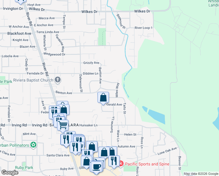 map of restaurants, bars, coffee shops, grocery stores, and more near 329 Lazy Avenue in Eugene