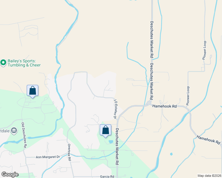 map of restaurants, bars, coffee shops, grocery stores, and more near 63554 Dickens Court in Bend