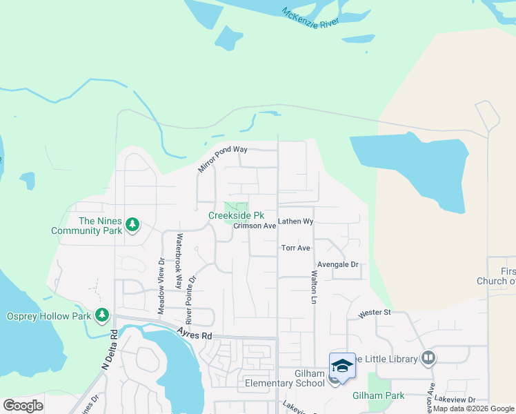 map of restaurants, bars, coffee shops, grocery stores, and more near 3763 Sterling Woods Drive in Eugene
