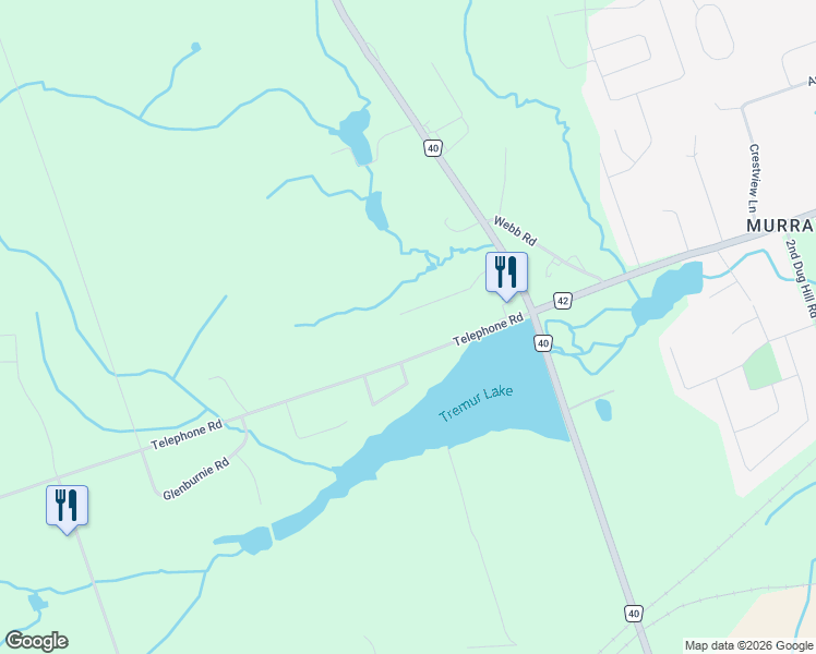 map of restaurants, bars, coffee shops, grocery stores, and more near 28 Pine Marsh Lane in Quinte West