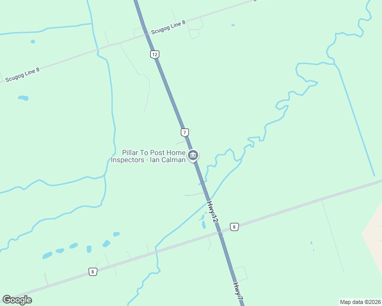 map of restaurants, bars, coffee shops, grocery stores, and more near 16400 Ontario 12 in Port Perry