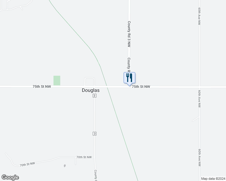 map of restaurants, bars, coffee shops, grocery stores, and more near 6604 75th Street Northwest in Oronoco