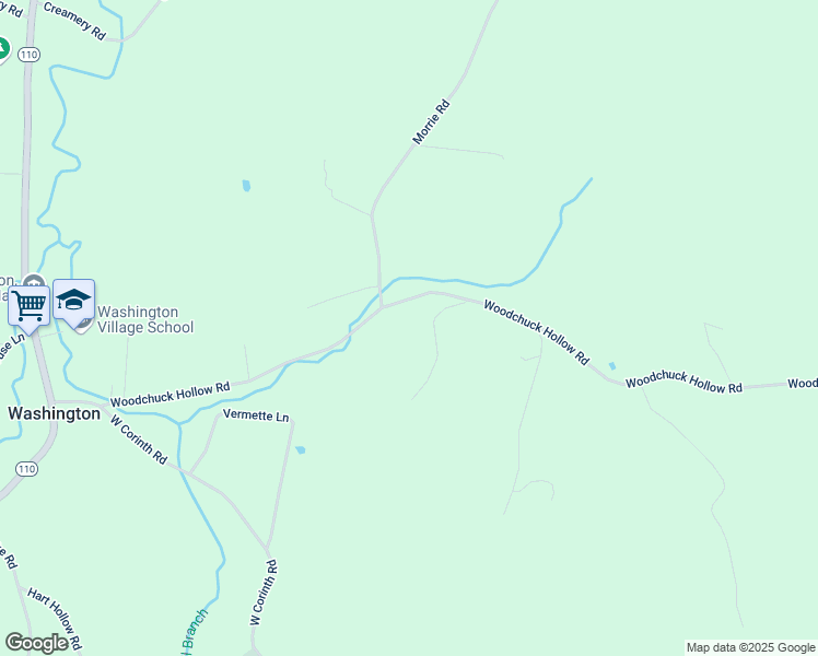 map of restaurants, bars, coffee shops, grocery stores, and more near 634 Woodchuck Hollow Road in Washington