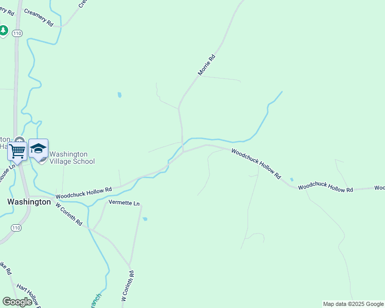 map of restaurants, bars, coffee shops, grocery stores, and more near 634 Woodchuck Hollow Road in Washington
