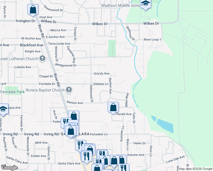 map of restaurants, bars, coffee shops, grocery stores, and more near 245 Dibblee Lane in Eugene