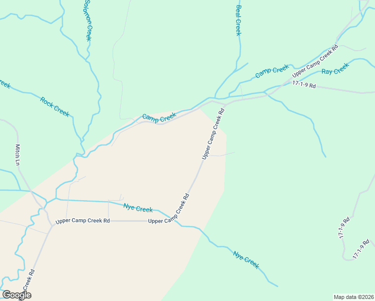 map of restaurants, bars, coffee shops, grocery stores, and more near 38845 Upper Camp Creek Road in Springfield