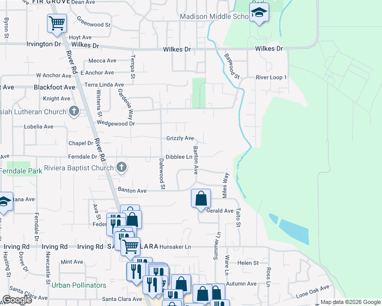map of restaurants, bars, coffee shops, grocery stores, and more near 245 Dibblee Lane in Eugene