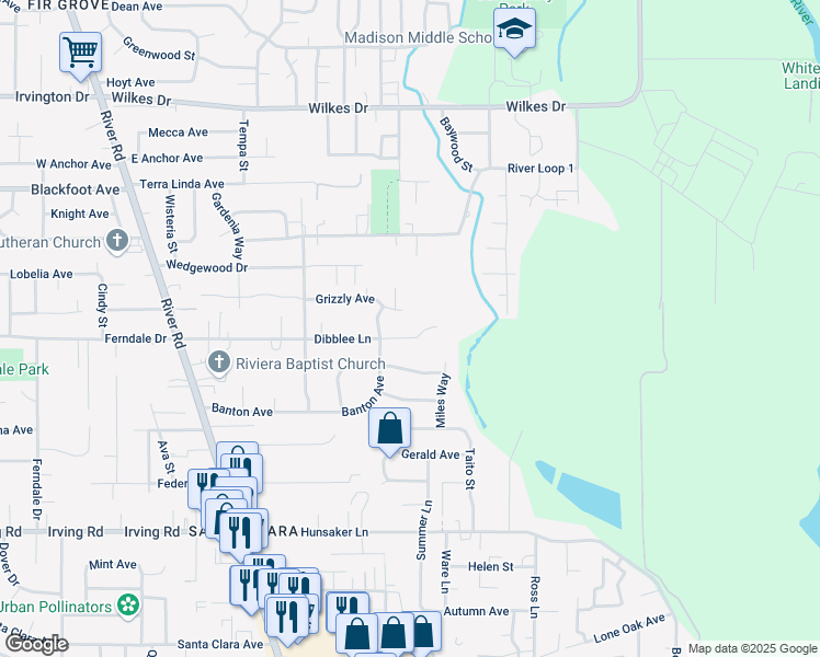 map of restaurants, bars, coffee shops, grocery stores, and more near 275 Dibblee Lane in Eugene