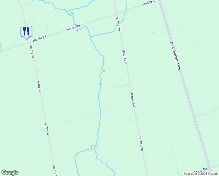 map of restaurants, bars, coffee shops, grocery stores, and more near 17962 Ninth Line in East Gwillimbury