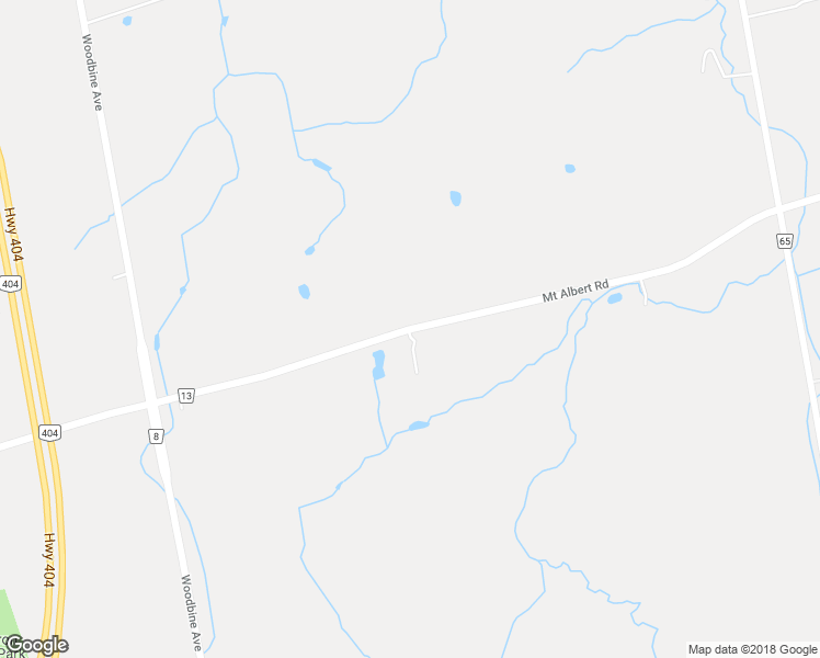 map of restaurants, bars, coffee shops, grocery stores, and more near 2522 Mount Albert Road in East Gwillimbury