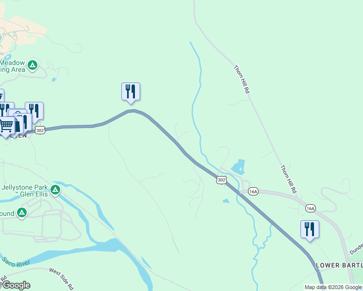 map of restaurants, bars, coffee shops, grocery stores, and more near 588 U.S. 302 in Bartlett