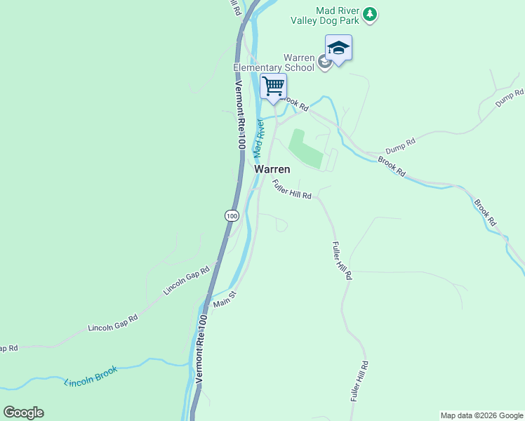 map of restaurants, bars, coffee shops, grocery stores, and more near 565 Main Street in Warren