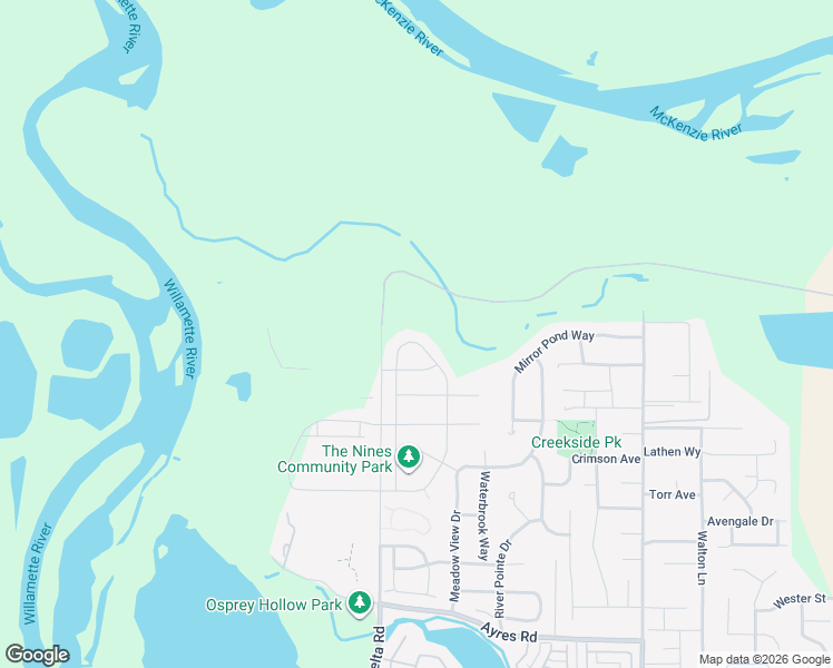 map of restaurants, bars, coffee shops, grocery stores, and more near 1890 John Day Drive in Eugene