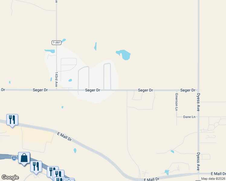 map of restaurants, bars, coffee shops, grocery stores, and more near 2379-2491 Seger Drive in Rapid City