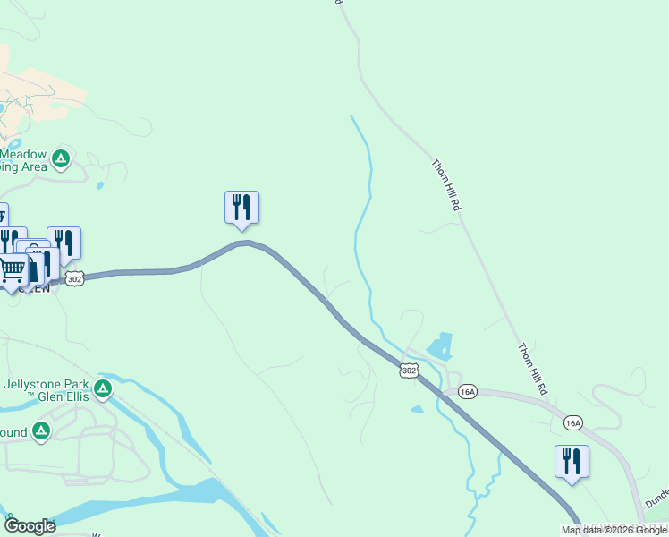 map of restaurants, bars, coffee shops, grocery stores, and more near 588 U.S. 302 in Bartlett