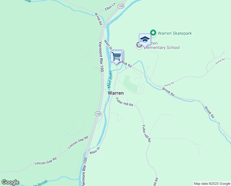 map of restaurants, bars, coffee shops, grocery stores, and more near in Warren