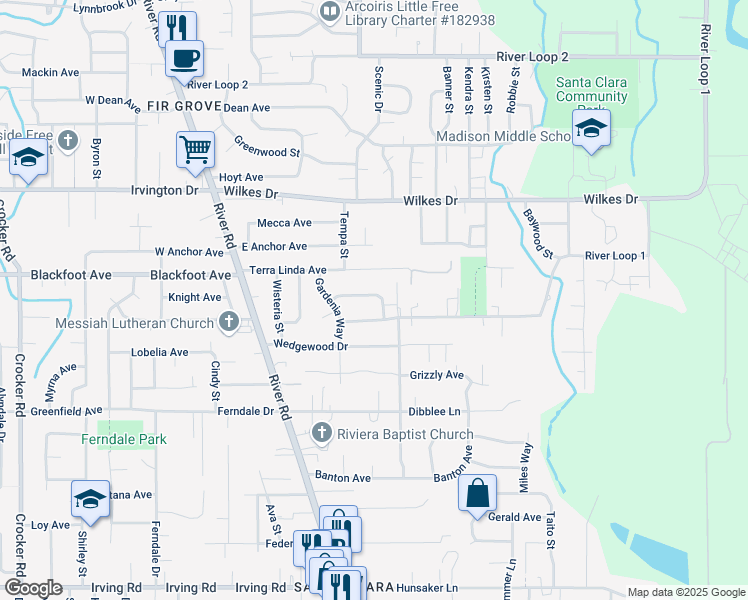 map of restaurants, bars, coffee shops, grocery stores, and more near 241 Rosemary Avenue in Eugene