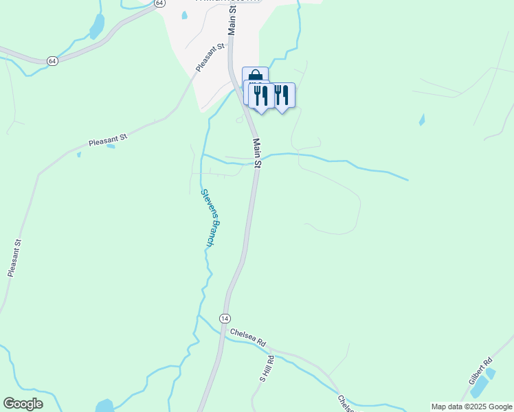 map of restaurants, bars, coffee shops, grocery stores, and more near 2847 Vermont 14 in Williamstown