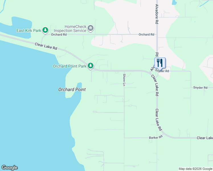 map of restaurants, bars, coffee shops, grocery stores, and more near 27256 Clear Lake Road in Eugene