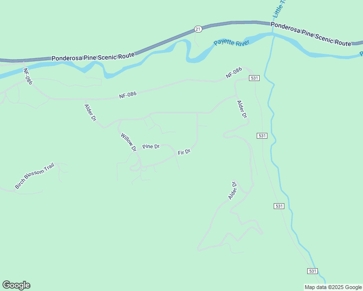 map of restaurants, bars, coffee shops, grocery stores, and more near 123 Alder Drive in Lowman