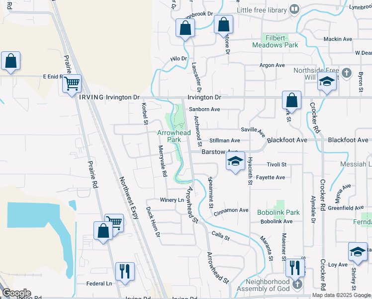 map of restaurants, bars, coffee shops, grocery stores, and more near 3351 Goose Cross Lane in Eugene