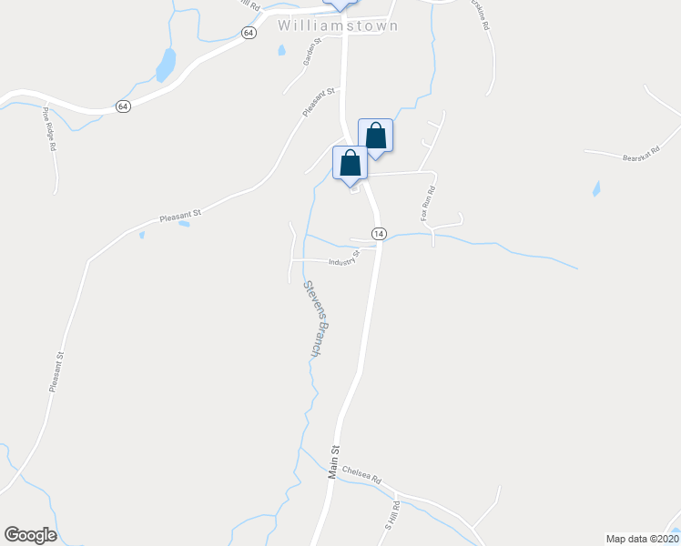 map of restaurants, bars, coffee shops, grocery stores, and more near 109 Industry Street in Williamstown
