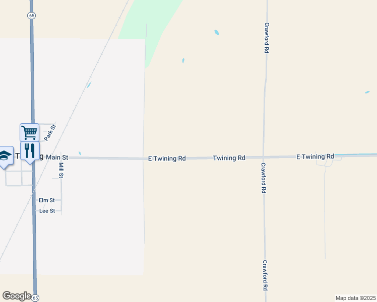 map of restaurants, bars, coffee shops, grocery stores, and more near 289 Twining Road in Twining