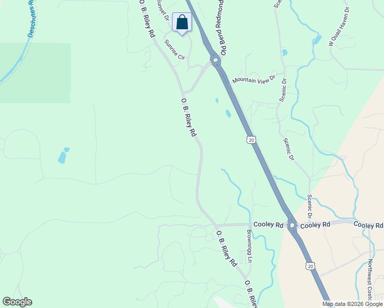 map of restaurants, bars, coffee shops, grocery stores, and more near 63715 O. B. Riley Road in Bend