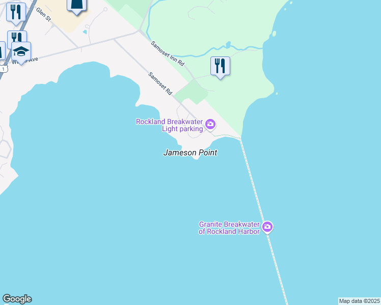 map of restaurants, bars, coffee shops, grocery stores, and more near in Rockland