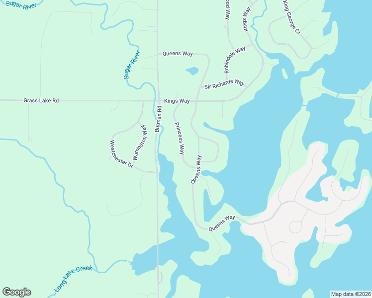 map of restaurants, bars, coffee shops, grocery stores, and more near 4911 Queens Way in Gladwin