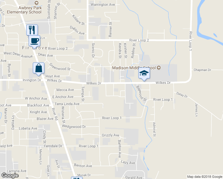 map of restaurants, bars, coffee shops, grocery stores, and more near 3571 Banner Street in Eugene