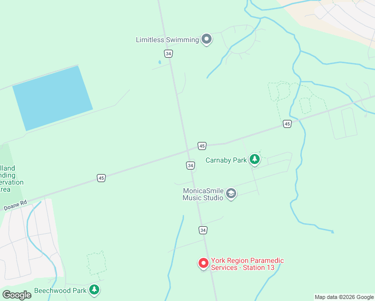map of restaurants, bars, coffee shops, grocery stores, and more near in East Gwillimbury