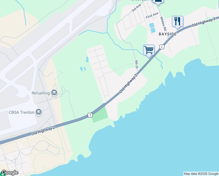 map of restaurants, bars, coffee shops, grocery stores, and more near 529 Old Highway 2 in Quinte West