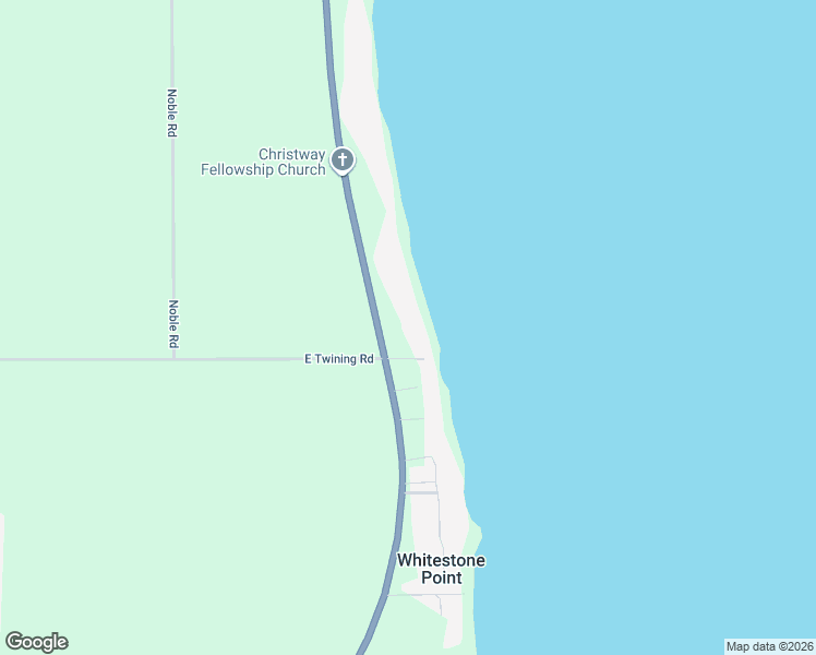 map of restaurants, bars, coffee shops, grocery stores, and more near Twining Road in Au Gres