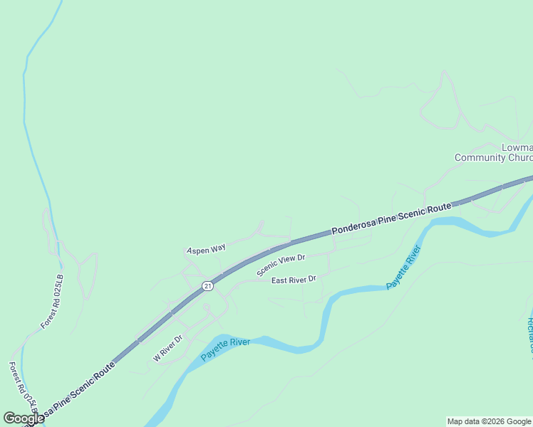map of restaurants, bars, coffee shops, grocery stores, and more near 34 Aspen Way in Lowman