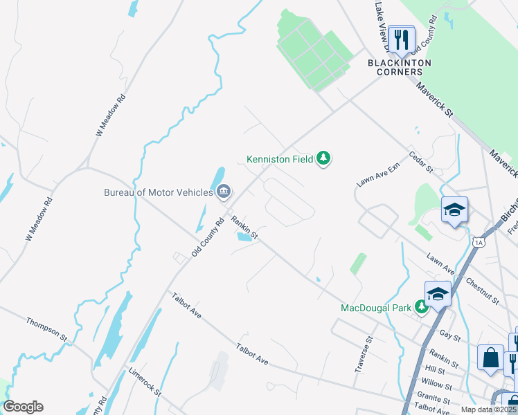 map of restaurants, bars, coffee shops, grocery stores, and more near 252 Rankin Street in Rockland